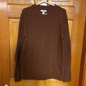 Croft & Barrow Chocolate Crewneck Sweater